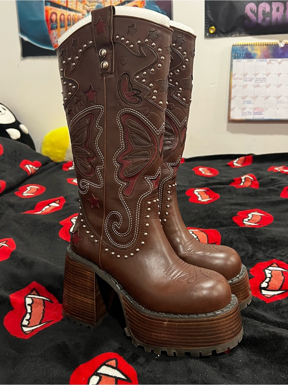 Dolls Kill x Bratz - The Wild West Platform Boots - Brown - Picture 6 of 7